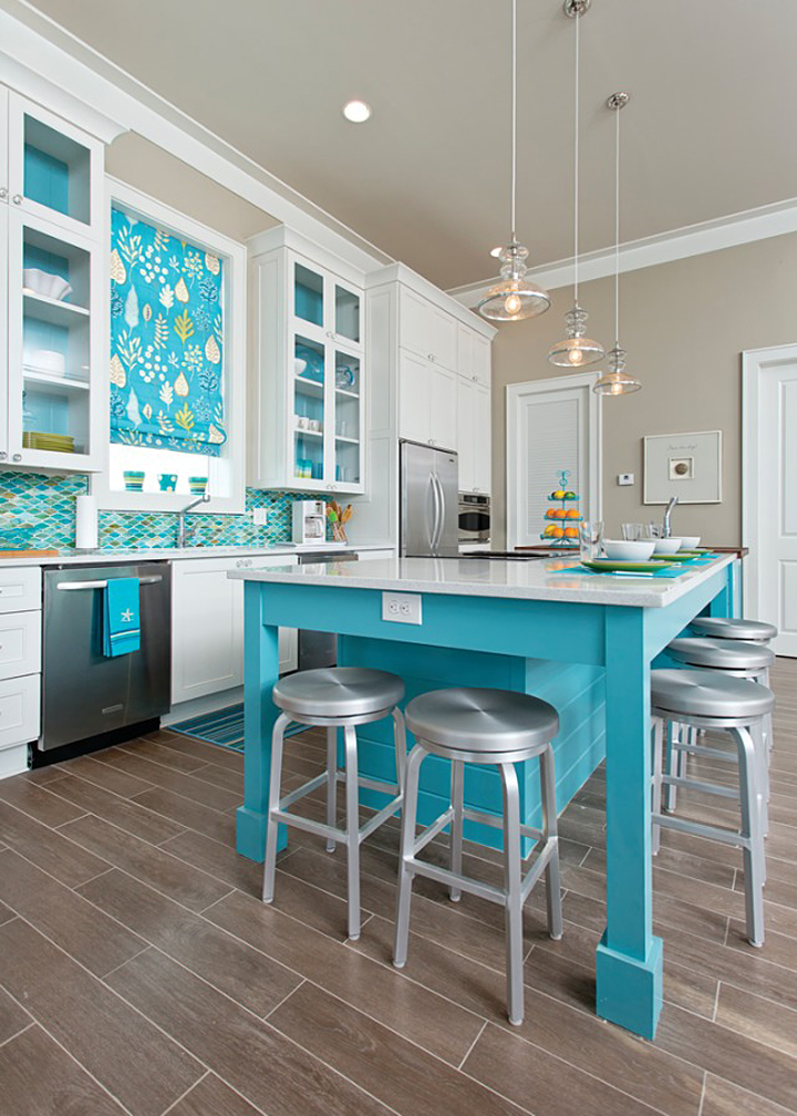 turquoise kitchen