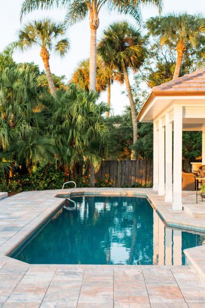 inground pool with lanai