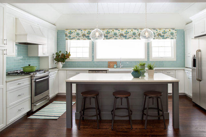 turquoise kitchen backsplash