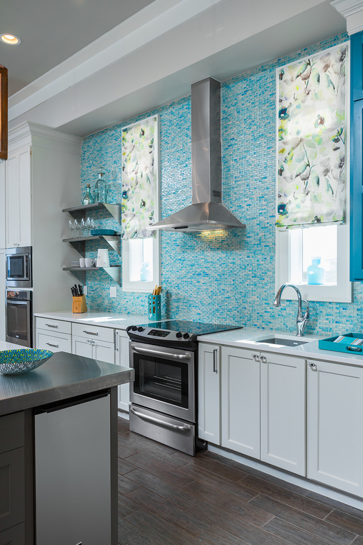 Turquoise Tile Kitchen