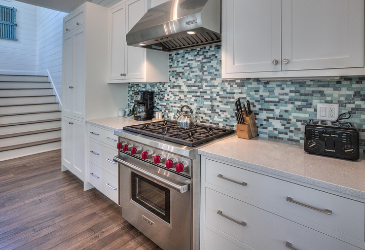 turquoise backsplash