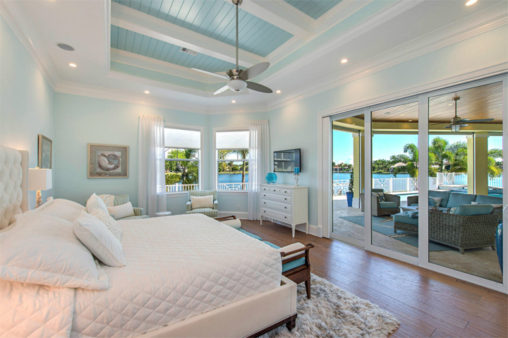 turquoise master bedroom
