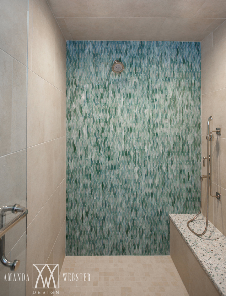 turquoise tile shower