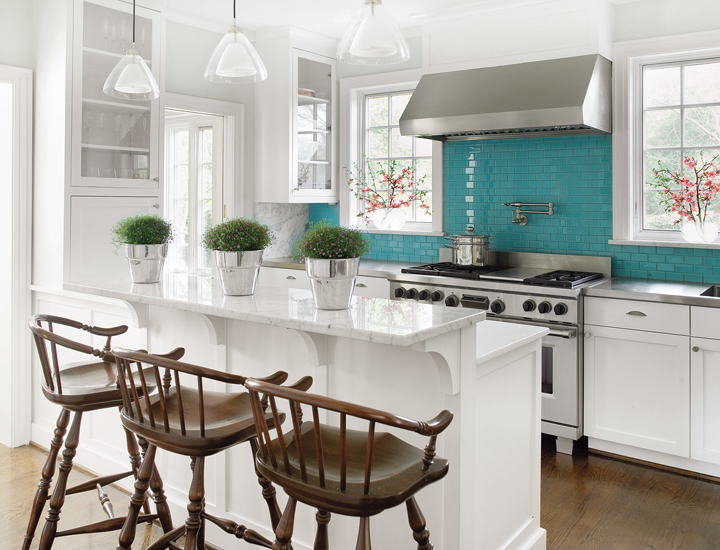 Turquoise Tile Kitchen