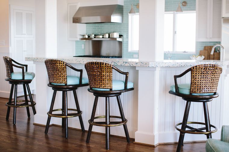 Beach style kitchen deals stools